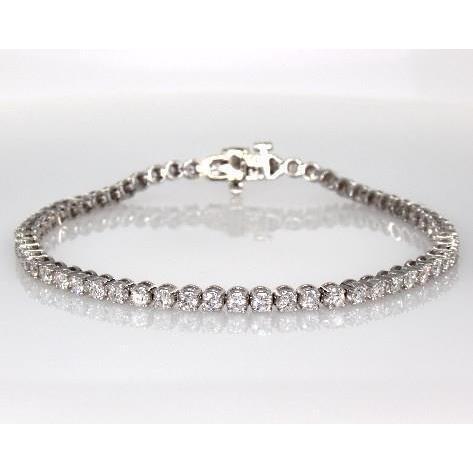 5 Carats Round Diamond Tennis Bracelet Women White Gold Jewelry - Tennis Bracelet-harrychadent.ca