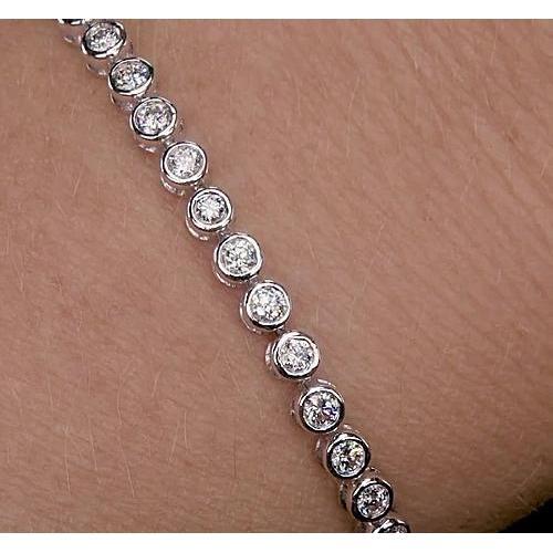 Diamond Tennis Bracelet 6 Carats Bezel Set Jewelry F Vs1 - Tennis Bracelet-harrychadent.ca