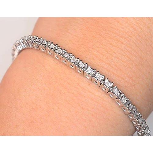 Diamond Tennis Bracelet Prong Set 5 Carats F Vs1 Women Jewelry - Tennis Bracelet-harrychadent.ca
