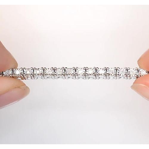 Diamond Tennis Bracelet Prong Set 5 Carats F Vs1 Women Jewelry - Tennis Bracelet-harrychadent.ca