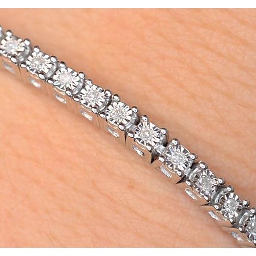 Diamond Tennis Bracelet Prong Set 5 Carats F Vs1 Women Jewelry - Tennis Bracelet-harrychadent.ca