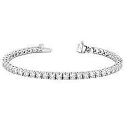Women Round Cut Diamond Tennis Bracelet Solid White Gold 14K 7.20 Ct - Tennis Bracelet-harrychadent.ca