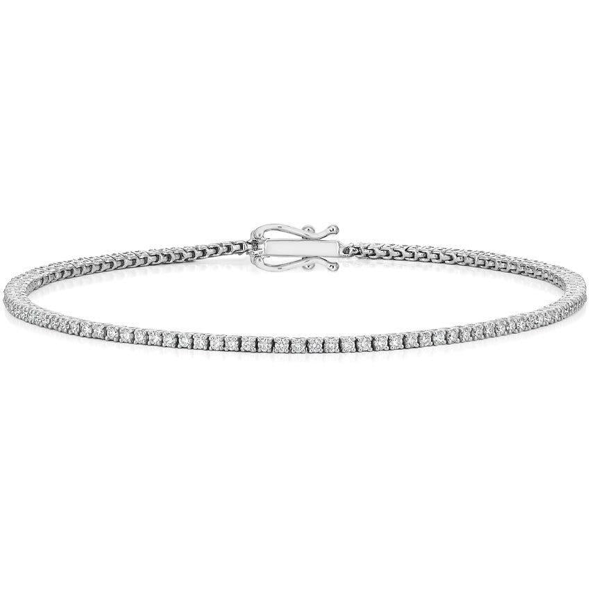 Women Round Diamond Tennis Bracelet White Gold 14K 3 Carats - Tennis Bracelet-harrychadent.ca