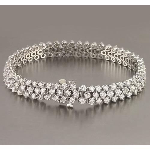 Women Tennis Bracelet Prong Set 12 Carats White Gold 14K Jewelry New - Tennis Bracelet-harrychadent.ca