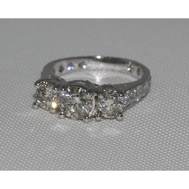 2.75 Carat Diamonds Engagement Ring White Gold Women Jewelry - Three Stone Ring-harrychadent.ca