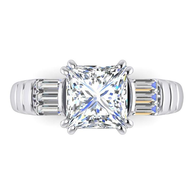 Big Diamond Ring 4.51 Ct. Diamond Three Stone Gold Engagement Ring - Three Stone Ring-harrychadent.ca