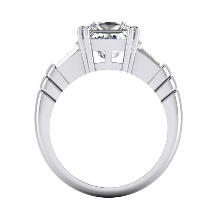 Big Diamond Ring 4.51 Ct. Diamond Three Stone Gold Engagement Ring - Three Stone Ring-harrychadent.ca