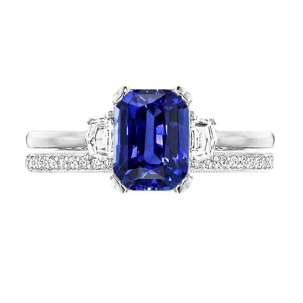 Diamond Wedding Ring Set Emerald Sapphire Prong 3 Stone 4 Carats - Gemstone Ring-harrychadent.ca