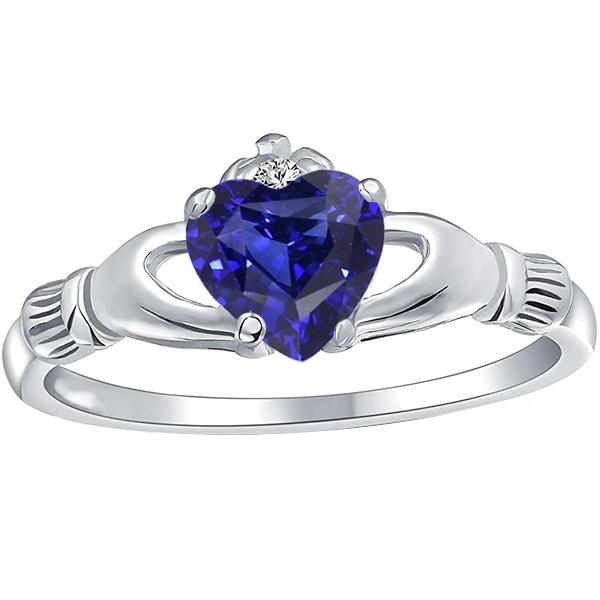 Vintage Style Gemstone Ring Heart Cut Sri Lankan Sapphire 1.75 Carats - Gemstone Ring-harrychadent.ca