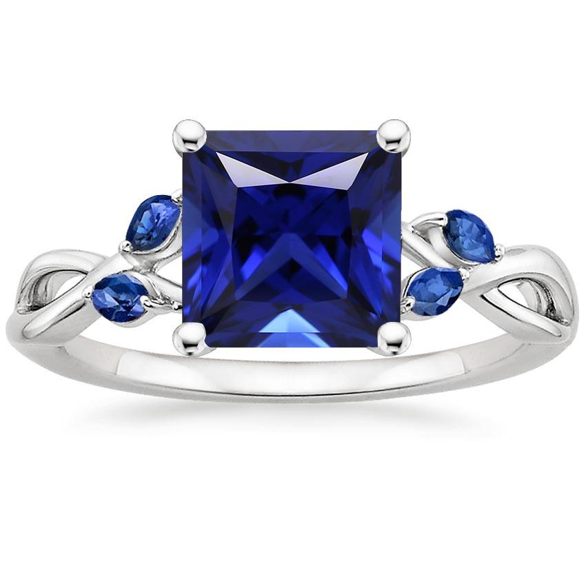 Women Anniversary Ring Princess & Marquise Ceylon Sapphires 5.50 Carat - Gemstone Ring-harrychadent.ca
