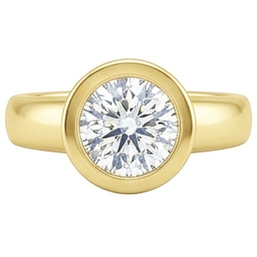 0.50 Carats Solitaire Real Natural Earth Mined Diamond ( Not Lab Grown )  Solitaire Ring Yellow Gold 14K