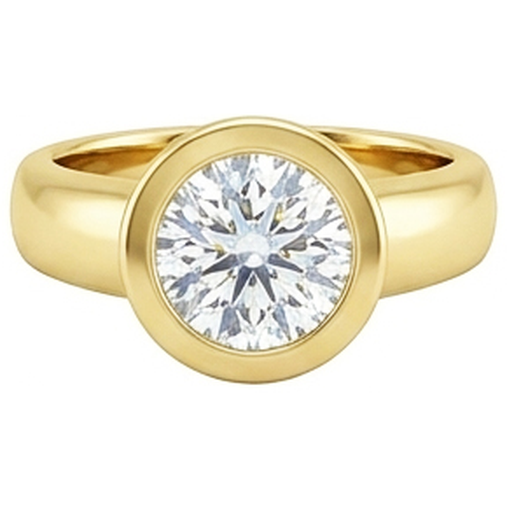 0.50 Carats Solitaire Real Natural Earth Mined Diamond ( Not Lab Grown )  Solitaire Ring Yellow Gold 14K
