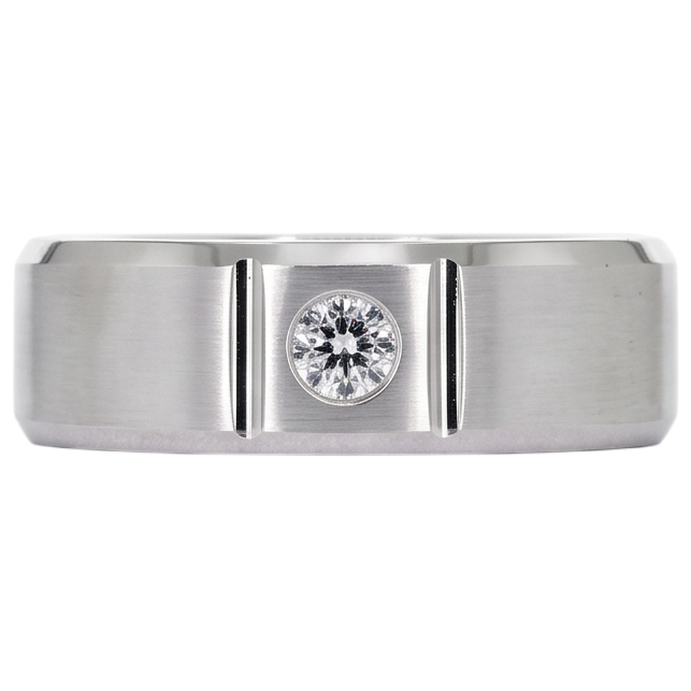 0.50 Ct Men's Single Real Natural Earth Mined Diamond ( Not Lab Grown ) Ring