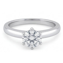 0.75 Carats Natural Earth Mined Diamond ( Not Lab Grown )  Solitaire Engagement Ring Prong Style