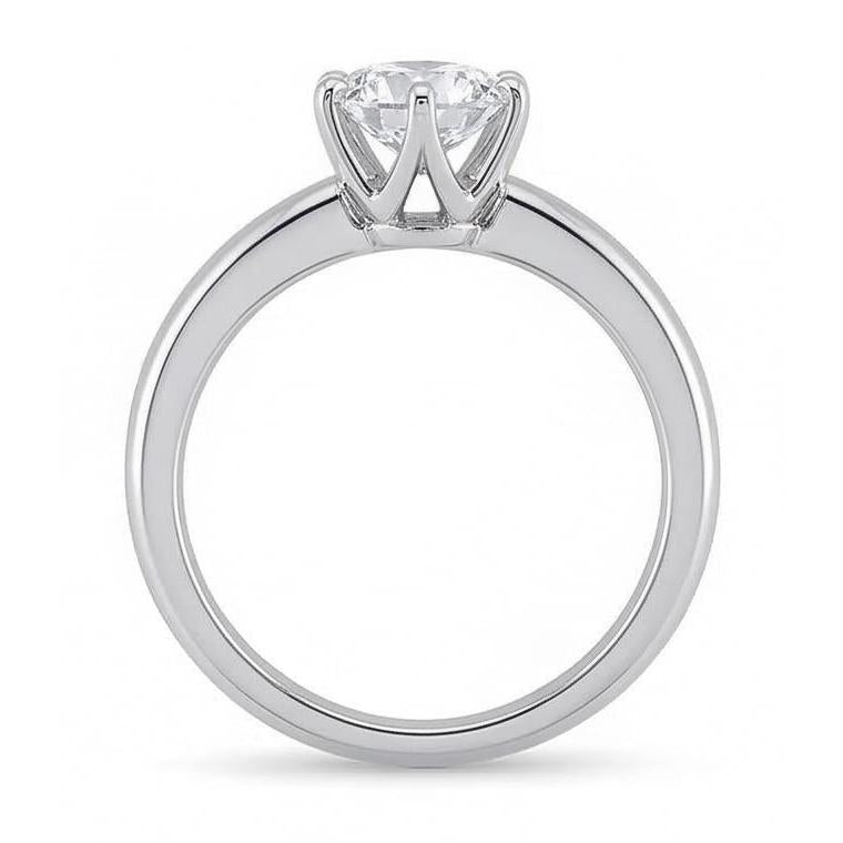 0.75 Carats Natural Earth Mined Diamond ( Not Lab Grown )  Solitaire Engagement Ring Prong Style