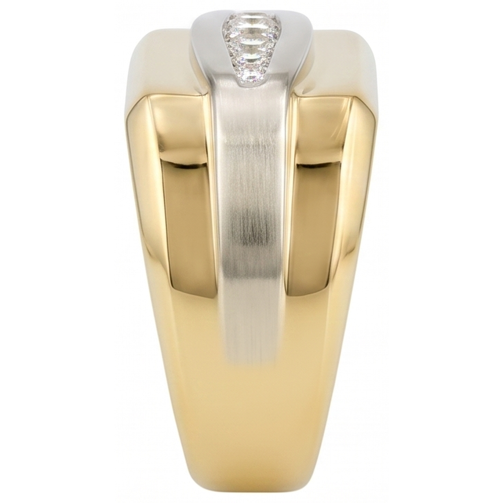 0.80 Ct Natural Earth Mined Diamond ( Not Lab Grown )  Two-Tone 14K Men's Ring Jewelry New