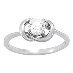 0.50 Carat Natural Earth Mined Diamond Engagement Ring White Gold 14K