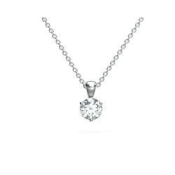 0.50 Carats Solitaire Round Cut Real Diamond Necklace Pendant