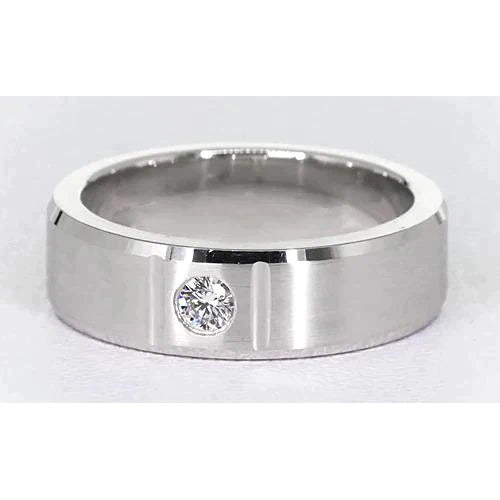 0.50 Ct Men's Single Real Diamond Ring