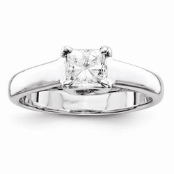 0.75 Carats Genuine Diamond Princess Solitaire Ring White Gold 14K