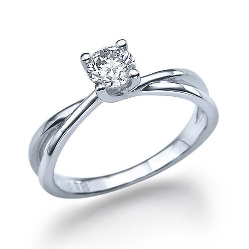 0.75 Carats Round Real Diamond Engagement Ring Diamond White Gold