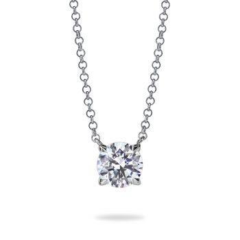 0.75 Carats Round Shaped Real Diamond Necklace Pendant