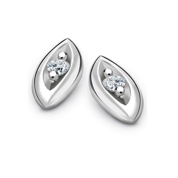 0.80 Carats Brilliant Cut Natural Diamond Ladies Stud Earrings 14K White Gold