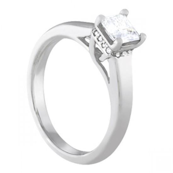 0.90 Carats Genuine Diamond Engagement Solitaire Ring White Gold 14K