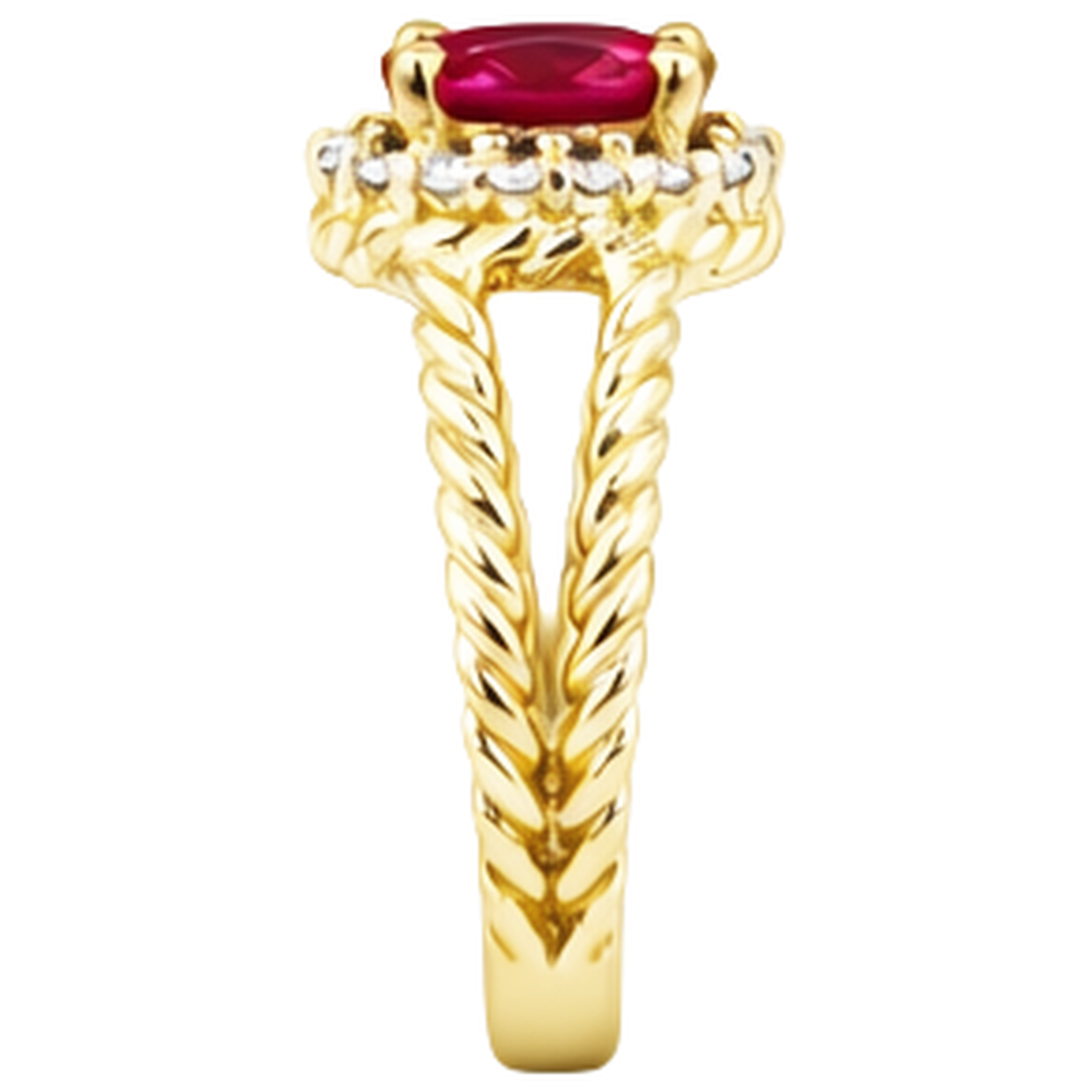 1.16 Carats Natural Earth Mined Diamond ( Not Lab Grown ) Ruby Gemstone Ring Oval White Gold 14K