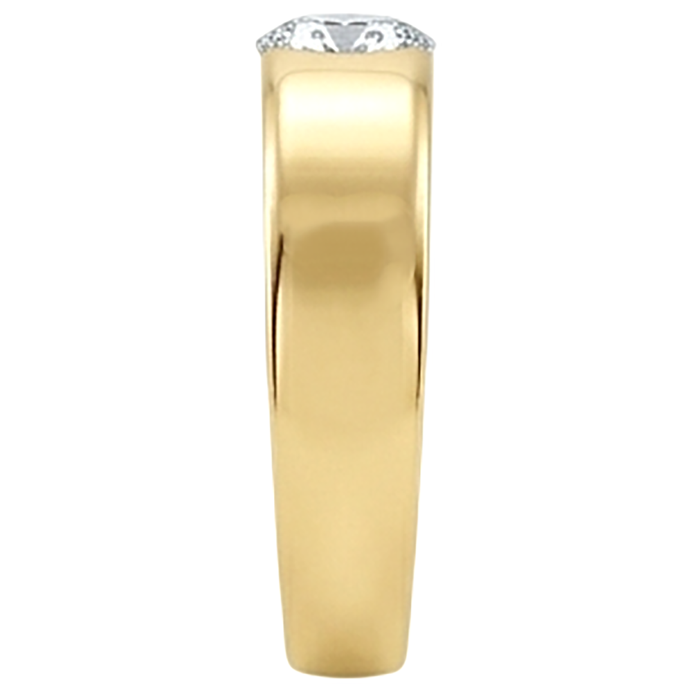 1.25 Ct. Round Brilliant Natural Earth Mined Diamond ( Not Lab Grown )  Solitaire Engagement Ring Gold Gents