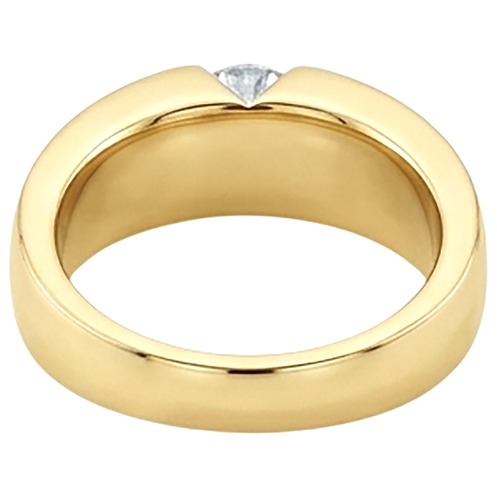 1.25 Ct. Round Brilliant Natural Earth Mined Diamond ( Not Lab Grown )  Solitaire Engagement Ring Gold Gents