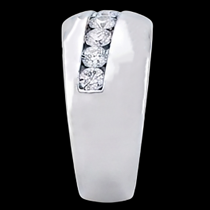 1.25 Ct Round Cut Natural Earth Mined Diamond ( Not Lab Grown )  Mens Wedding Band Ring14K White Gold