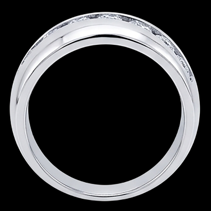 1.25 Ct Round Cut Natural Earth Mined Diamond ( Not Lab Grown )  Mens Wedding Band Ring14K White Gold