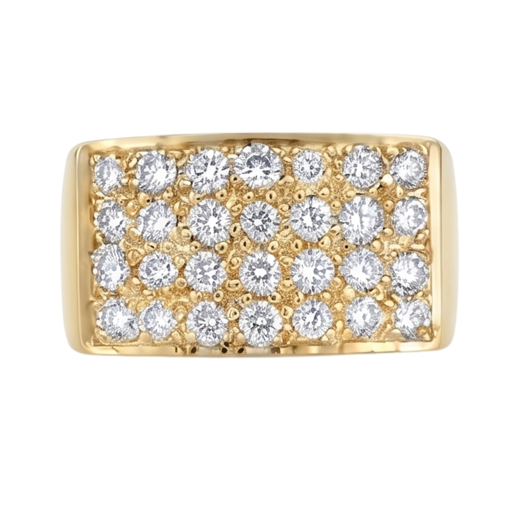 1.40 Carat Round Cut Real Natural Earth Mined Diamond ( Not Lab Grown ) Gorgeous Yellow Gold Ring