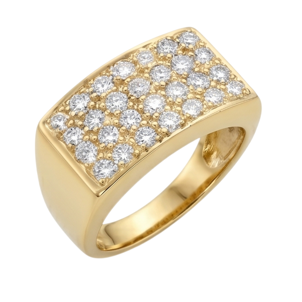 1.40 Carat Round Cut Real Natural Earth Mined Diamond ( Not Lab Grown ) Gorgeous Yellow Gold Ring