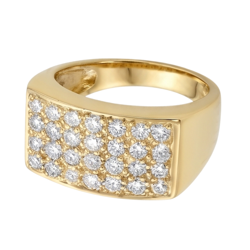 1.40 Carat Round Cut Real Natural Earth Mined Diamond ( Not Lab Grown ) Gorgeous Yellow Gold Ring