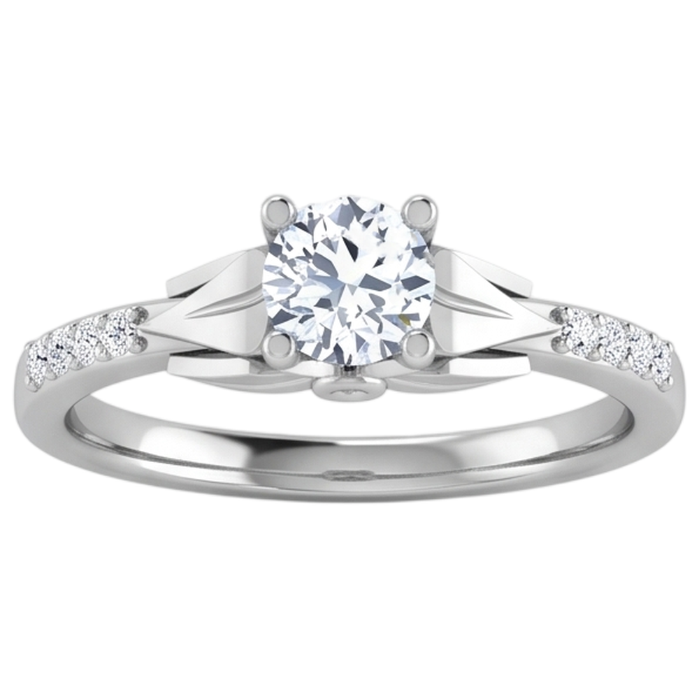 1.40 Carats Round Cut Real Natural Earth Mined Diamond ( Not Lab Grown )  Engagement Ring White Gold 14K