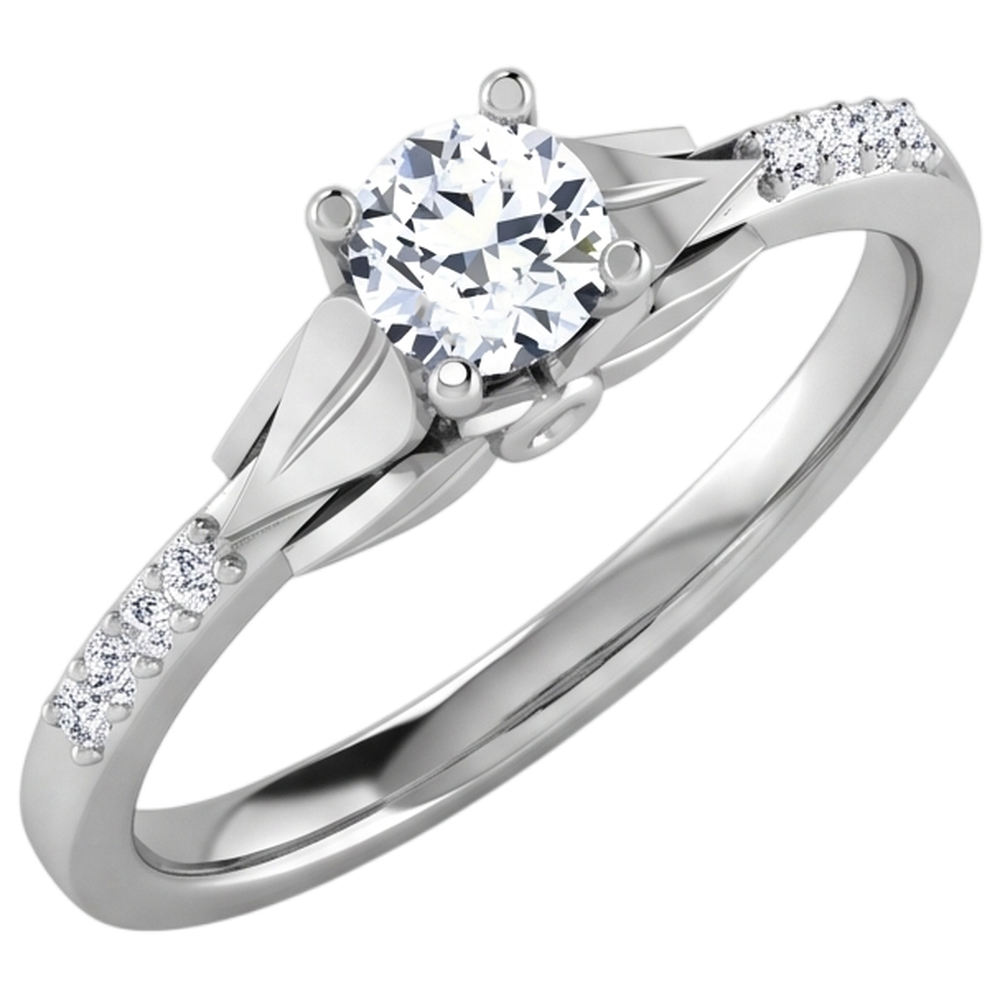 1.40 Carats Round Cut Real Natural Earth Mined Diamond ( Not Lab Grown )  Engagement Ring White Gold 14K