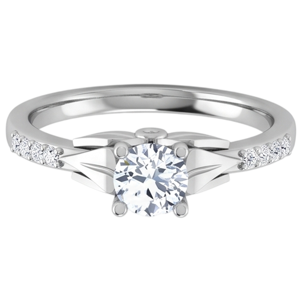 1.40 Carats Round Cut Real Natural Earth Mined Diamond ( Not Lab Grown )  Engagement Ring White Gold 14K