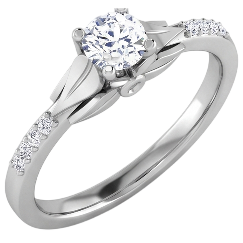 1.40 Carats Round Cut Real Natural Earth Mined Diamond ( Not Lab Grown )  Engagement Ring White Gold 14K