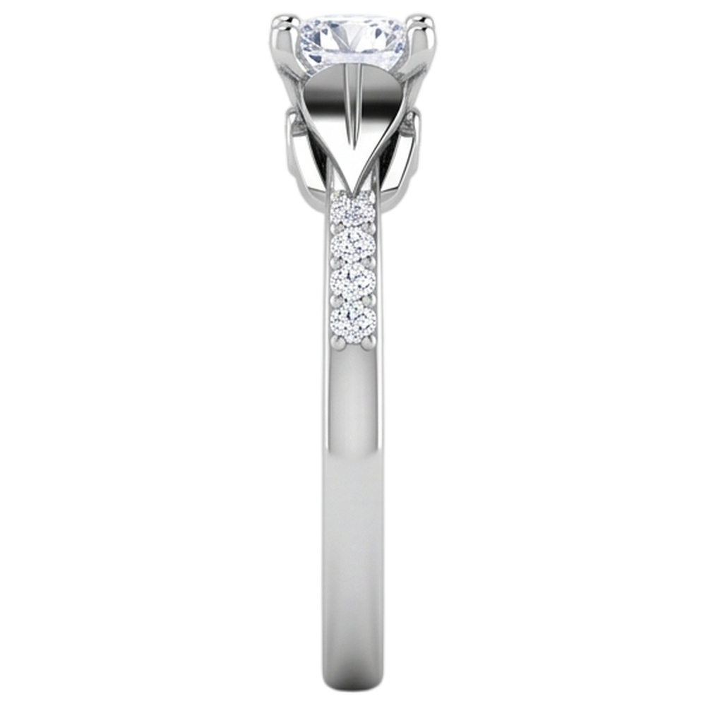 1.40 Carats Round Cut Real Natural Earth Mined Diamond ( Not Lab Grown )  Engagement Ring White Gold 14K