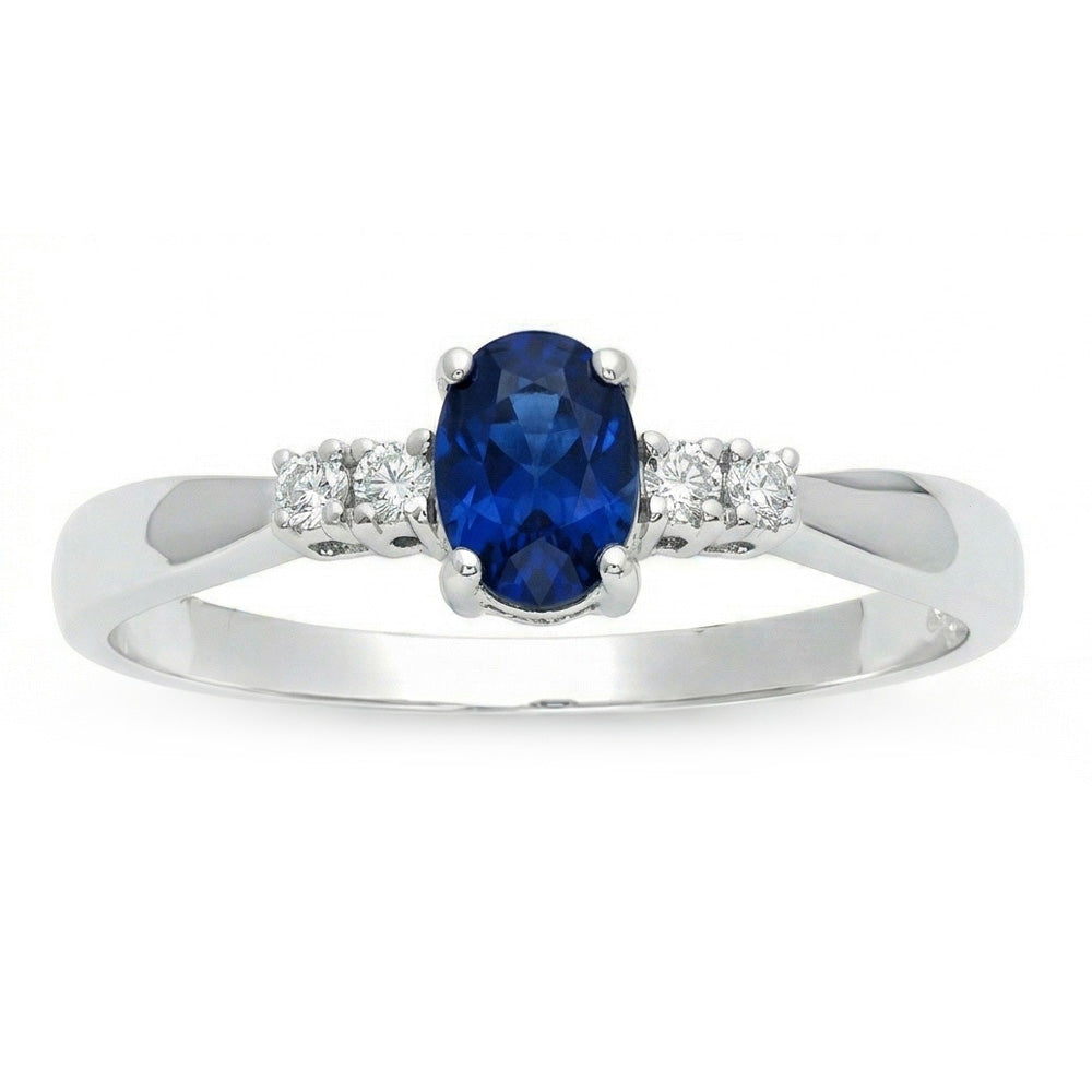 natural round sapphire 1.40ct ring side angle