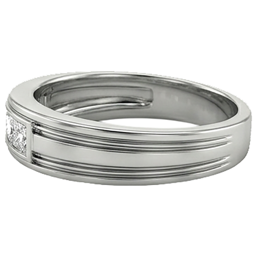 1.5 Ct Princess Cut Mens Natural Earth Mined Diamond ( Not Lab Grown )  Wedding Ring
