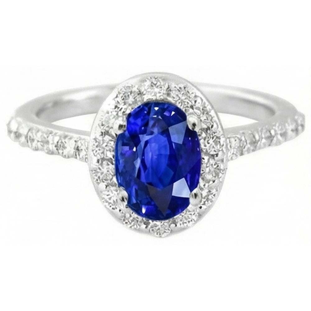 natural round sapphire 1.50ct ring side angle