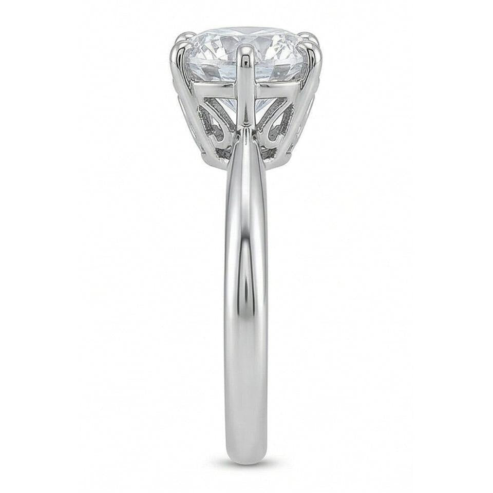1.50 Ct. Round Real Natural Earth Mined Diamond ( Not Lab Grown )  Solitaire Ring White Gold 14K Jewelry