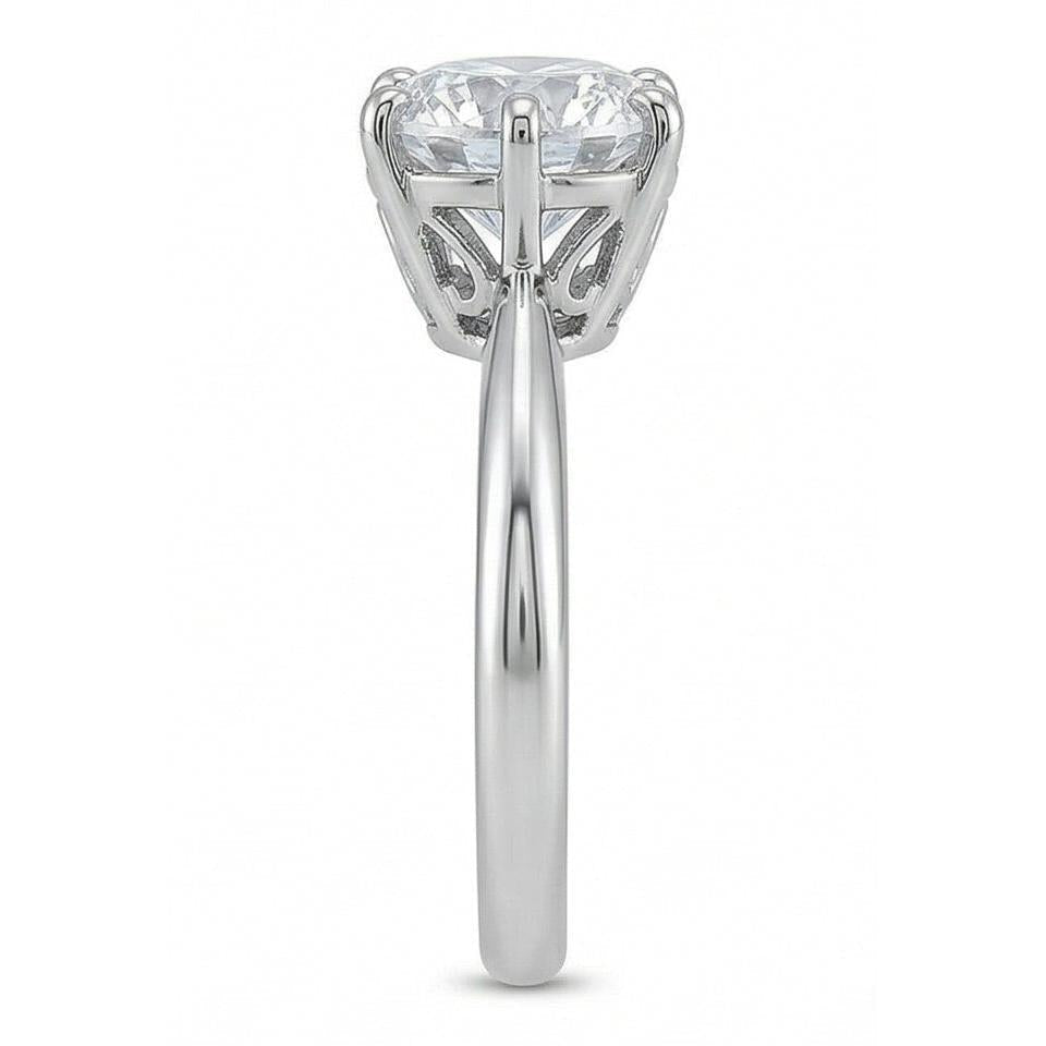 1.51 Ct. Round Natural Earth Mined Diamond Solitaire Ring White Gold 14K Jewelry