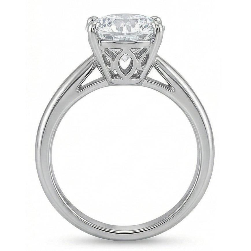 1.51 Ct. Round Natural Earth Mined Diamond Solitaire Ring White Gold 14K Jewelry