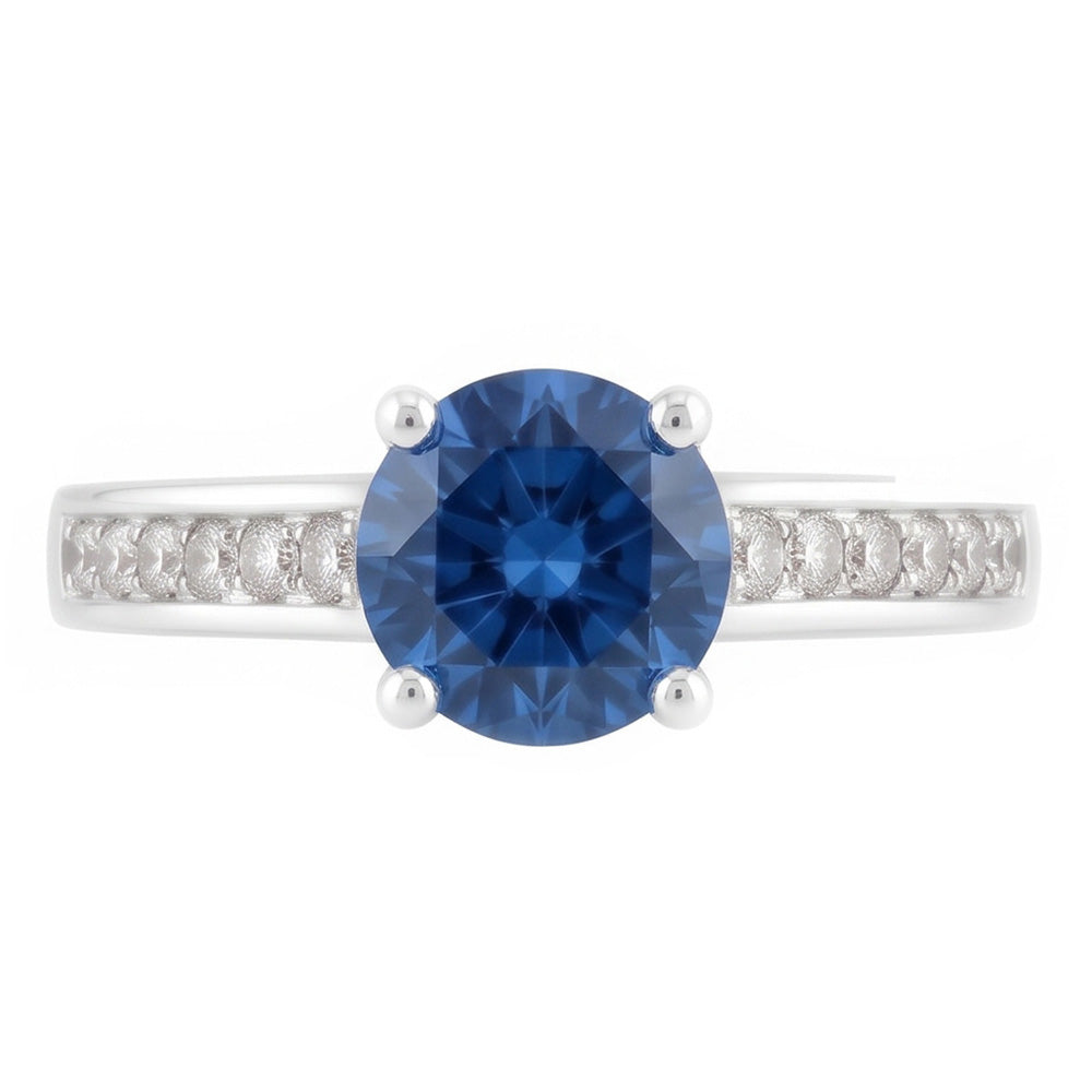 1.65 Ct Round Blue Natural Earth Mined Diamond ( Not Lab Grown )  Engagement Ring Gemstone