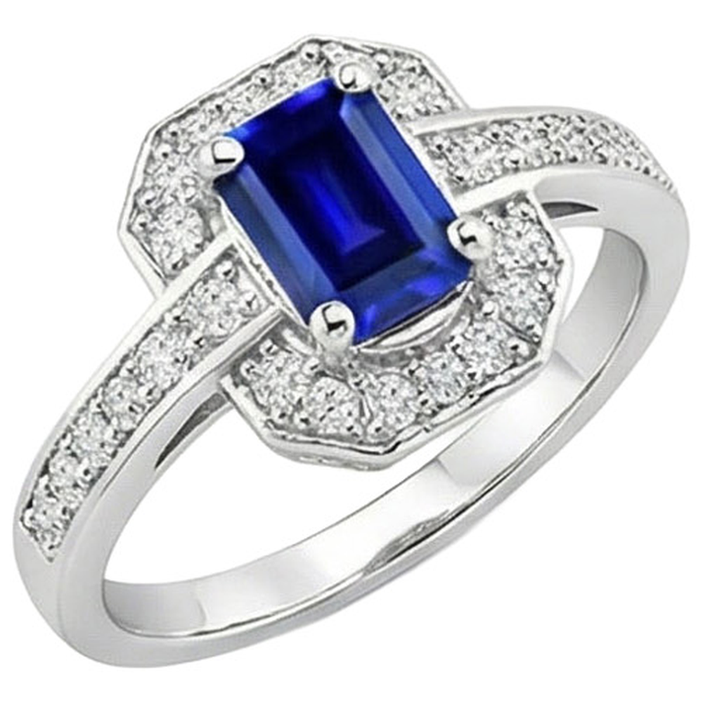natural emerald sapphire 1.70ct ring close up detail