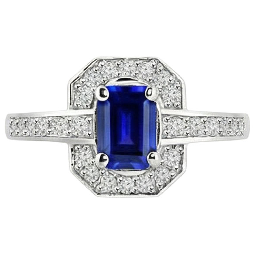 natural emerald sapphire 1.70ct ring side angle